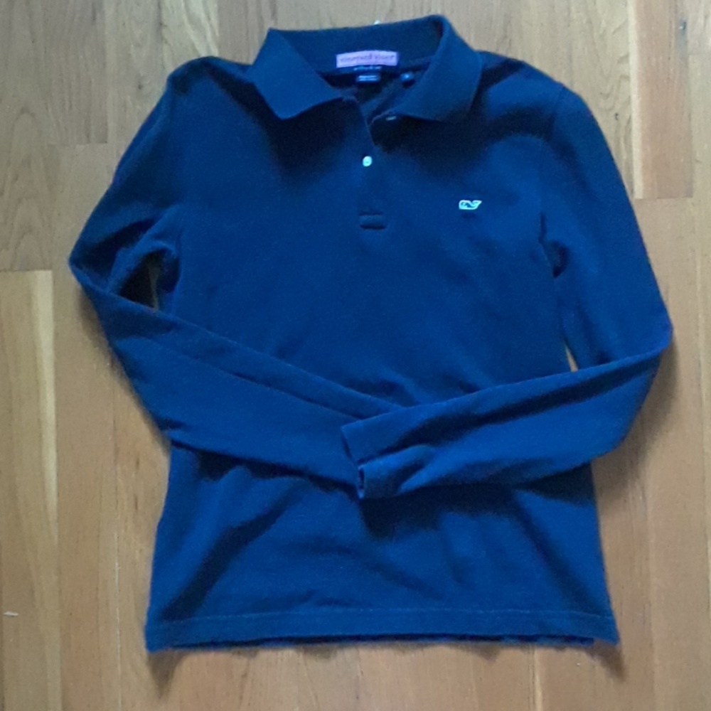 Vineyard Vines long sleeve navy polo